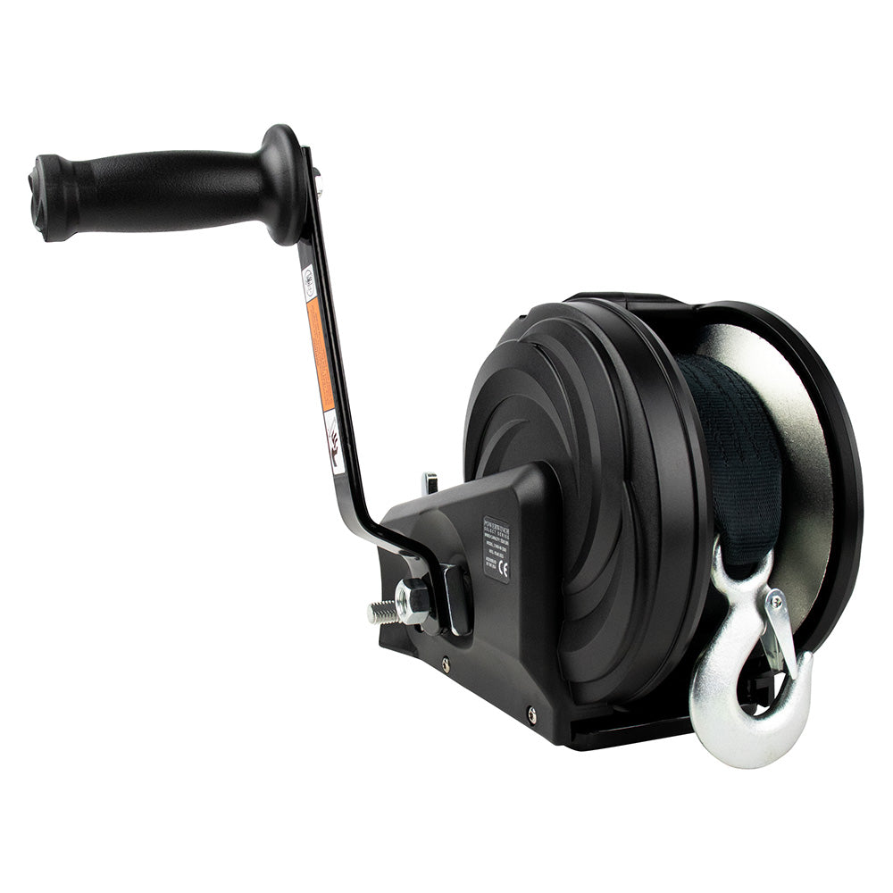 Powerwinch Select Series Winch 2000lb 2 Speed 8 Crank Arm Carbon Black 21400W20008BR