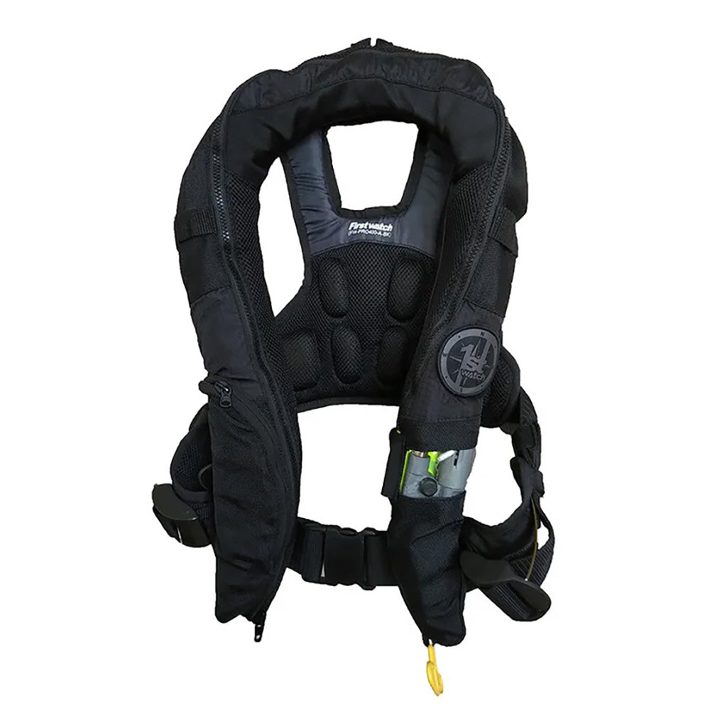 First Watch AutoManual Convertible 38G Inflatable PFD  Black FW40PROAMBK