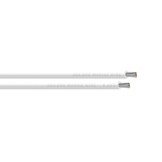 SeaDog 8 AWG White Primary Wire  1000 8008059