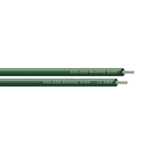 SeaDog 14 AWG Green Primary Wire  500 8014047