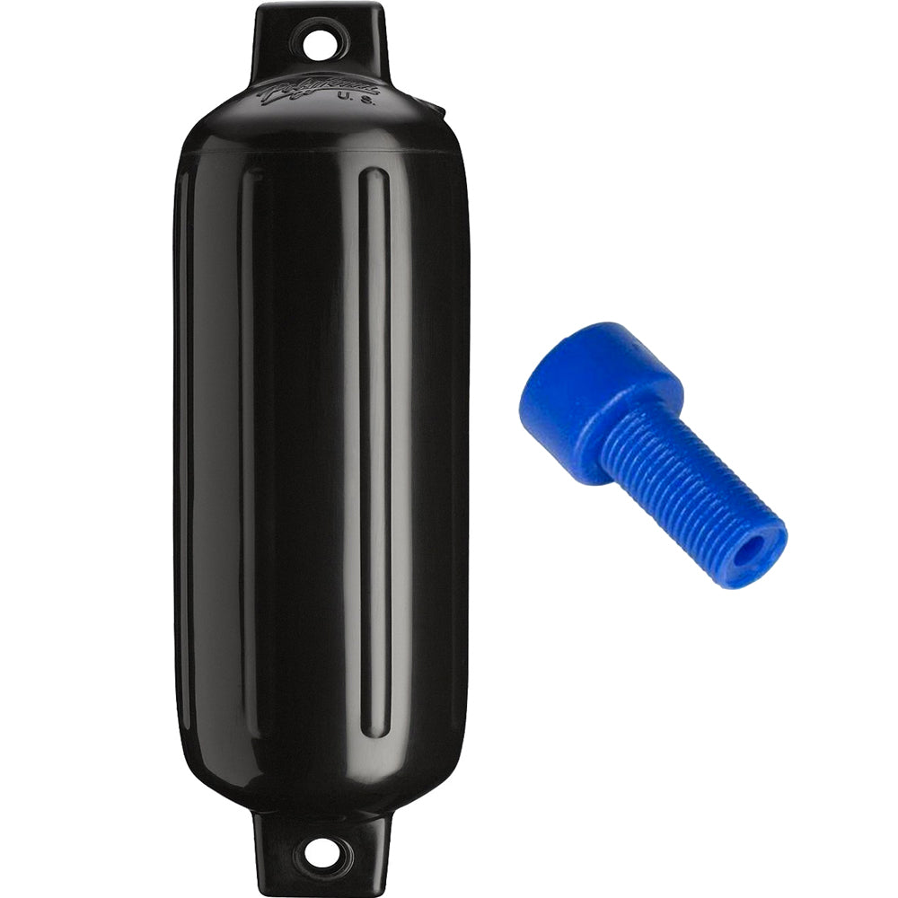 Polyform G4 Twin Eye Fender 65 x 22  Black wAdapter G4 BLACK WAIR ADAPTER
