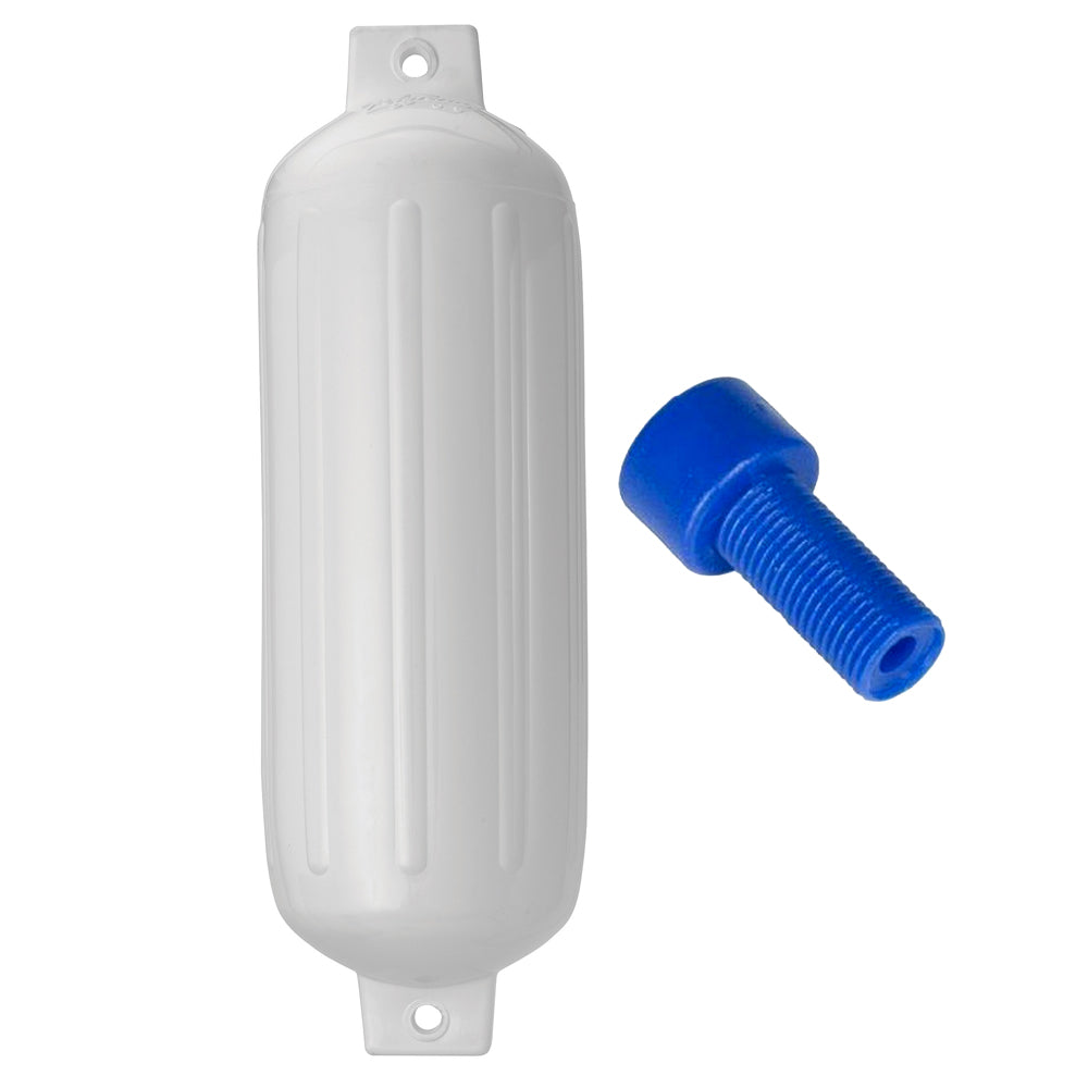Polyform G5 Twin Eye Fender 88 x 268  White wAdapter G5 WHITE WAIR ADAPTER