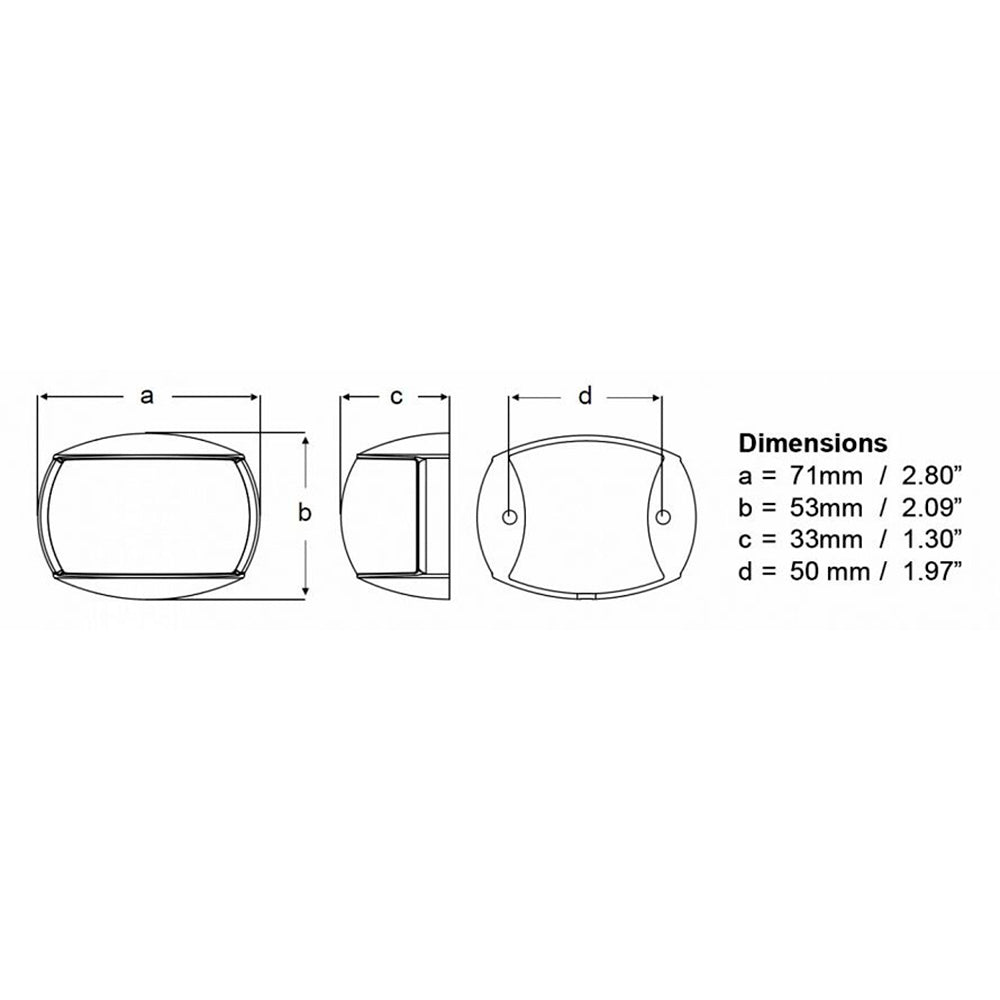 Hella Marine NaviLED Port  Starboard Pair  2nm  Clear LensBlack Housing 980520901