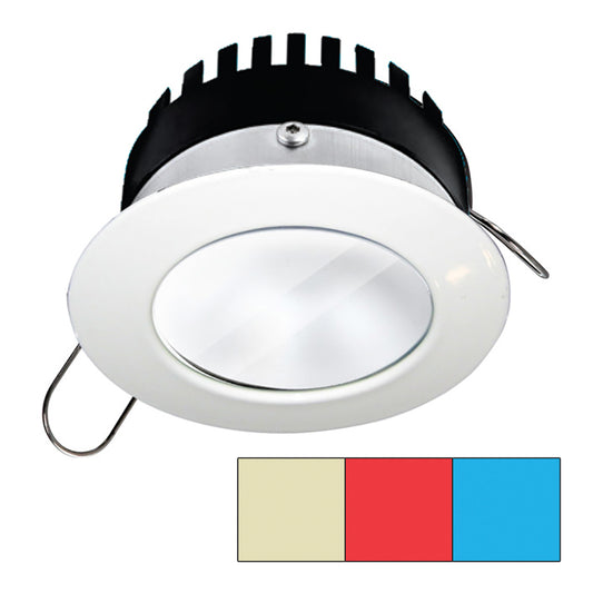 i2Systems Apeiron Pro A503  3W  Round  Warm White Red  Blue  White Finish A50331CBBRHE