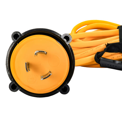 Camco 30 Amp Power Grip Marine Extension Cord  50 MLockingFLocking Adapter 55613