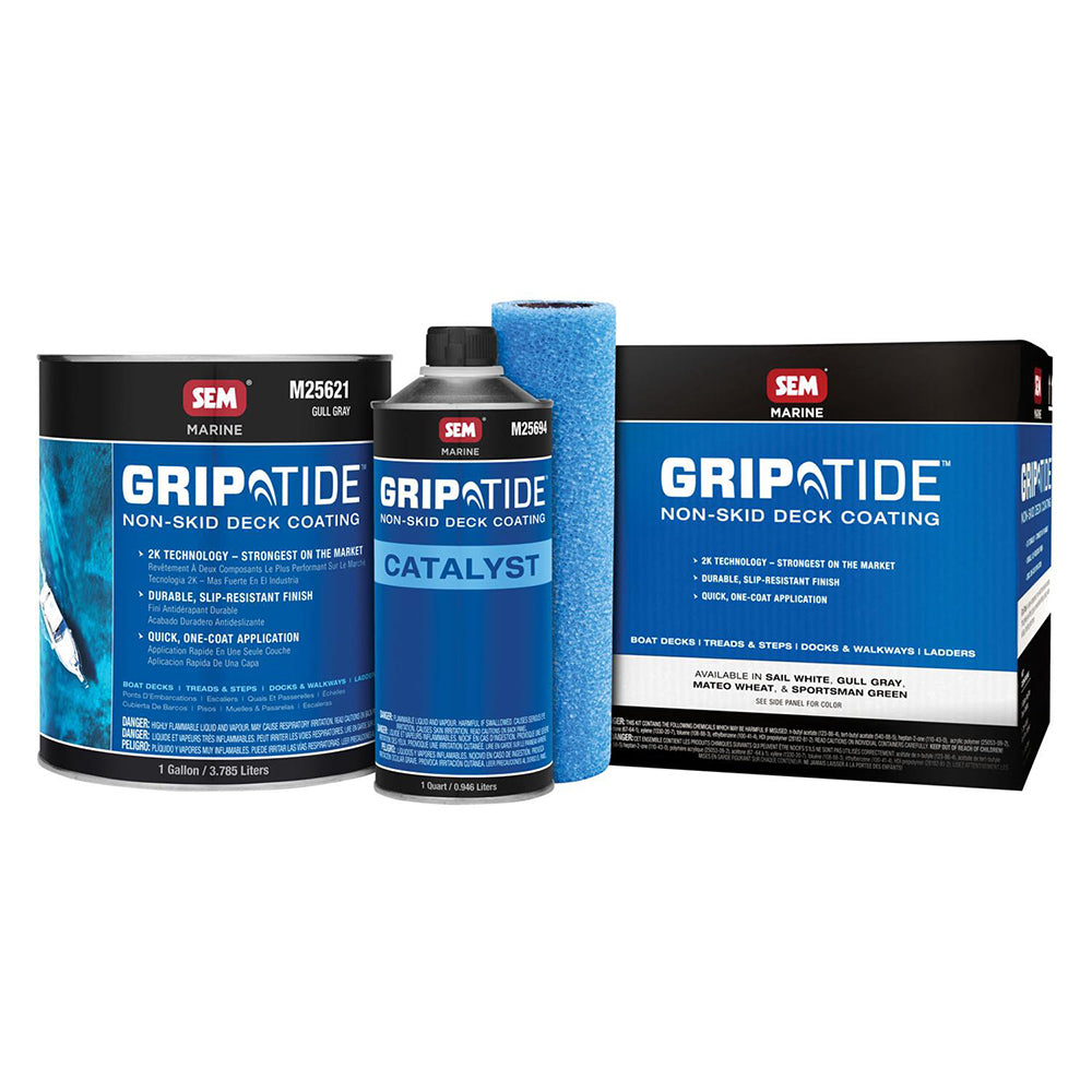 SEM GripTide NonSkid Deck Coating Kit  Gull Gray M25620